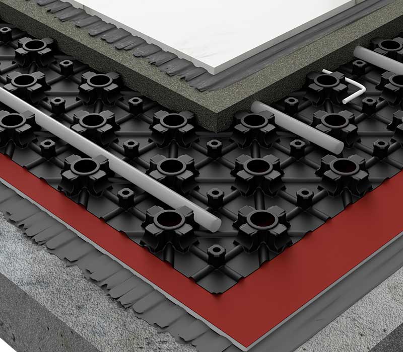 Liejama membrana tiksliam montavimui