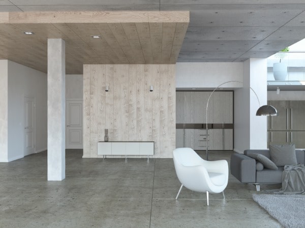 polished concrete flooring with underfloor heating